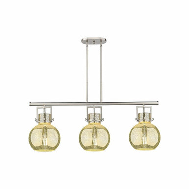 Newton Sphere 3 Light Stem Hung Island 41.5 Inch Wide by Innovations - 411-3I-SN-G410-10ME