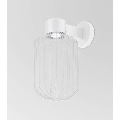 Sultana 1 LED Light Outdoor Wall Lantern 15.2 Inch Tall by Besa - SULTANA-C-WALL-LED-WH