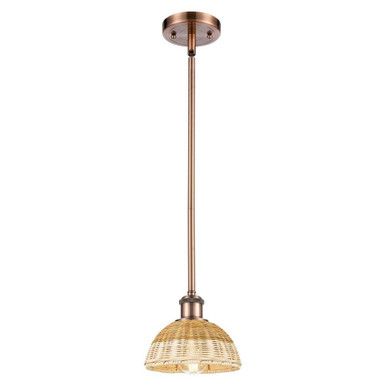 Bristol Natural II 1 Light Stem Hung Mini Pendant 6.75 Inch by Innovations - 516-1S-NBD2-75