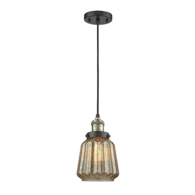 Chatham 1 Light Cord hung Mini Pendant 11.13 and 7 Inch Wide by Innovations - 201C-G14