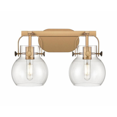 Pilaster II Sphere 2 Light Bath Vanity 17 Inch Wide by Innovations - 423-2W-G410-6