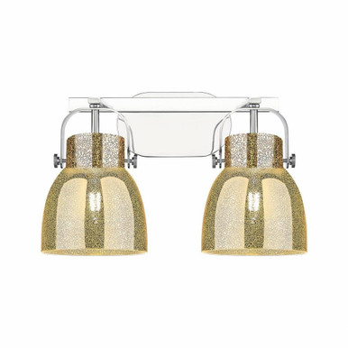 Pilaster II Bell 2 Light Bath Vanity 17 Inch Wide by Innovations - 423-2W-G412-6