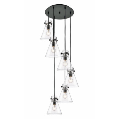 Newton Cone 6 Light Large Pendant by Innovations - 116-410-1PS-G411-8