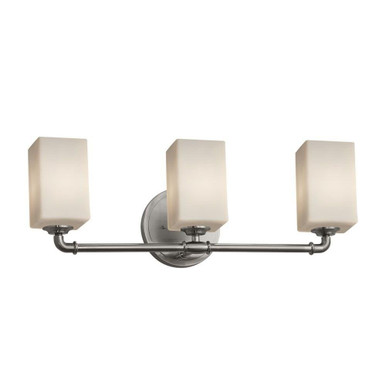 Fusion Bronx 3 Light Vanity Light by Justice Design - FSN-8463-15-OPAL