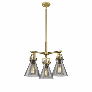 Newton Cone 3 Light Large Pendant 20.38 Inch Wide by Innovations - 411-3CR-G411-7