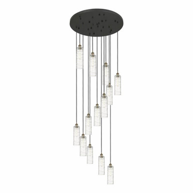 Crown Point 13 Light Cord Hung Pendant 44 Inch Tall by Innovations - 132BK-B-13P-G434-12