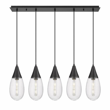 Malone 5 Light Cord Hung Oversized Linear Pendant by Innovations - 125-450-1P-G450-6