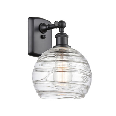 Athens Deco Swirl 1 Light Wall Sconce 10.88 X 8 Inch Wide by Innovations - 516-1W-G1213-8