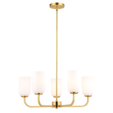 Shelby 5 Light Chandelier 10.5 Inch Tall and 26 Inch Wide by Vaxcel - H0305