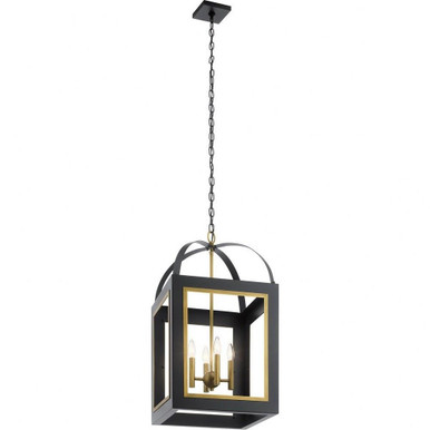 Vath Four Light Large Foyer Pendant by Kichler - 52029BKNBR