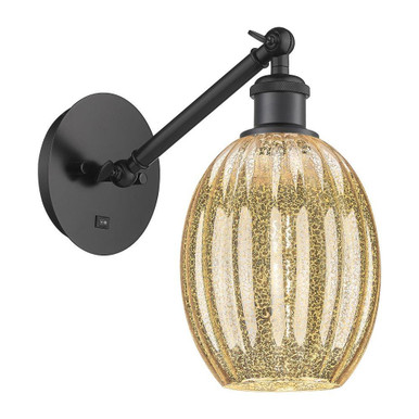 Preston 1 Light Bulb Shade Adjustable Wall Sconce 10.75 Inch by Innovations - 317-1W-G459-6