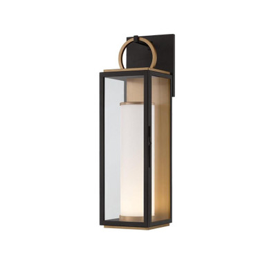 Gareth 9W 1 LED Outdoor Wall Sconce 22.75 Inch Tall X 6.2 Inch Wide by Troy - B6723-PBR/TBK