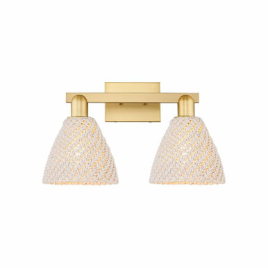 Natural Ballston Dome 2 Light Bath Vanity 16 Inch Wide by Innovations - 716-2W-NBD-75