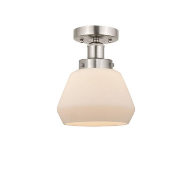 Fulton 1 Light 6.5 Inch Wide Semi Flush Mount by Innovations - 616-1F-G17