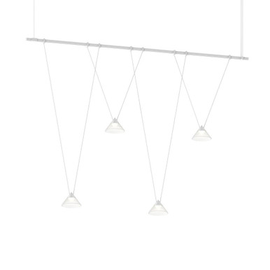 Suspenders 15W 4 LED 1 Tier Linear Chandelier 48 Inch Wide by Sonneman - SLS4244