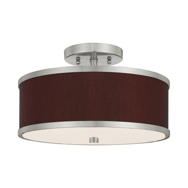 Park Ridge 2 Light 13 Inch Wide Semi Flush Mount by Livex 60412-91 - 60412-91