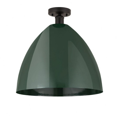 Plymouth Dome 1 Light 16 Inch Wide Steel Semi Flush Mount by Innovations - 616-1F-PLYM-16