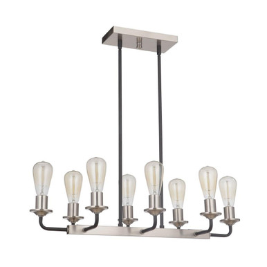 Randolph 8 Light Medium Linear Island Pendant by Craftmade - 50378-4115