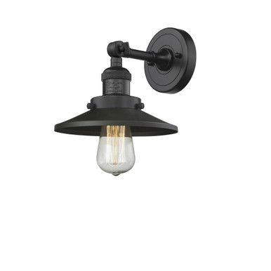 Franklin Restoration 1 Light Railroad Wall Sconce by Innovations - 203-BK-M6