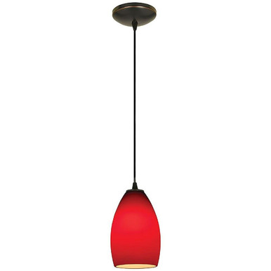 Champagne 1 Light Mini Glass Pendant with Cord by Access - 28012-CC-CHAMP