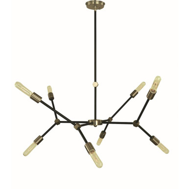 Kinetic 8 Light Oversized Chandelier by Framburg - 5632AB_MBLACK