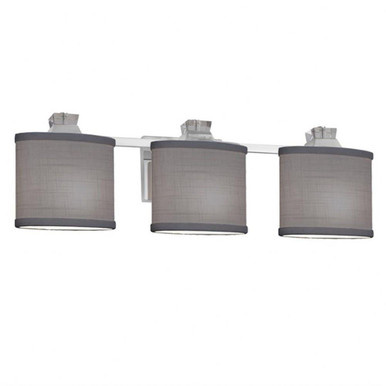 Textile Ardent 3 Light Vanity Light by Justice Design - FAB-8473-30-GRAY