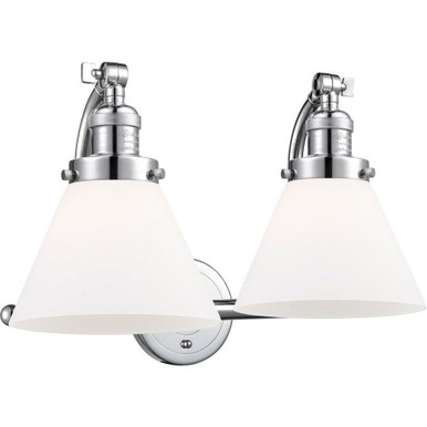 Large Cone 2 Light Vanity Light by Innovations - 515-2W-PC-G41