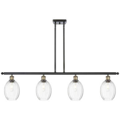 Preston 4 Light Stem Hung Island 11.25 Inch and 48 Inch Wide by Innovations - 516-4I-G459-6