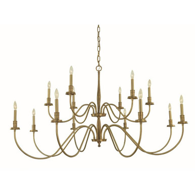 Matera 14 Light Oversized Foyer 2 Tier Chandelier by Framburg - F-5788 BR