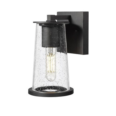 Bar Harbor 1 Light Industrial Outdoor Wall Lantern 9 Inch Tall by Z Lite - 5004S-BK