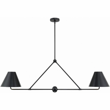 Xavier 4 Light Oversized Linear Chandelier by Crystorama - XAV-B9307