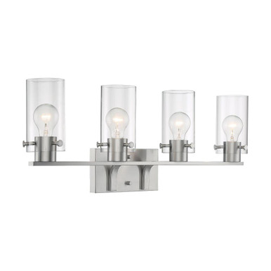 Sommerset 4 Light Vanity Light by Nuvo - 60-717-4BV
