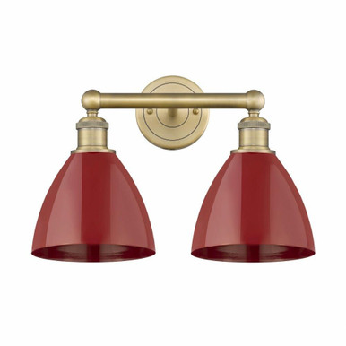 Plymouth Dome 2 Light Vanity Light 16.5 Inch Wide by Innovations - 616-2W-PD