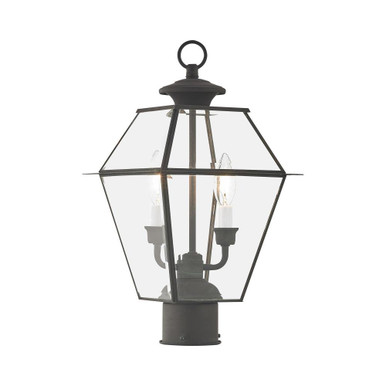 Westover 2 Light Outdoor Post Top Lantern 9 x 16.5 Inches by Livex  - 2284