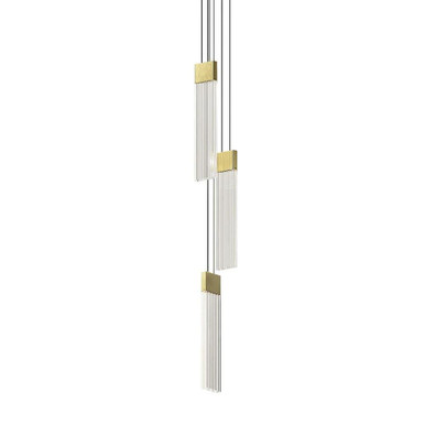 V Panels 14.9W 3 LED Pendant 11.75 Inch Tall and 3.25 Inch Wide by Sonneman - 3093