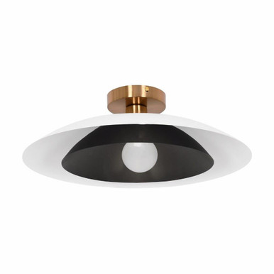 Pima 1 Light Semi Flush Mount 5.75 Inch Tall X 17.75 Inch Wide by Dainolite - PIM-171SF
