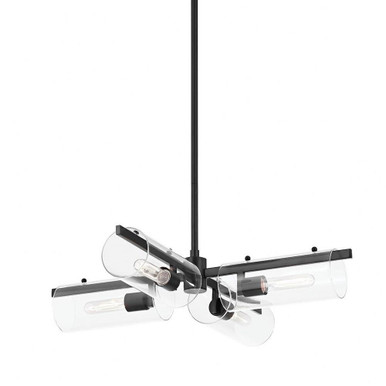 Ariel 4 Light Chandelier 9.5 x 30 Inches Wide by Mitzi - H326804-SBK