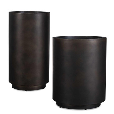 Volcan Outdoor Planter (Set of 2) 22 Inch Tall X 12 Inch Wide by uttermost - 18276