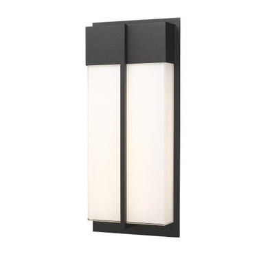 Nyx 12W 2 LED Light Outdoor Wall Lantern by Z Lite - 5014M-BK-LED