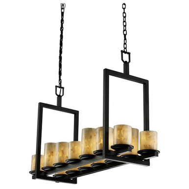 Alabaster Rocks Dakota 14 Light Mini Chandelier by Justice Design - ALR-8769-10