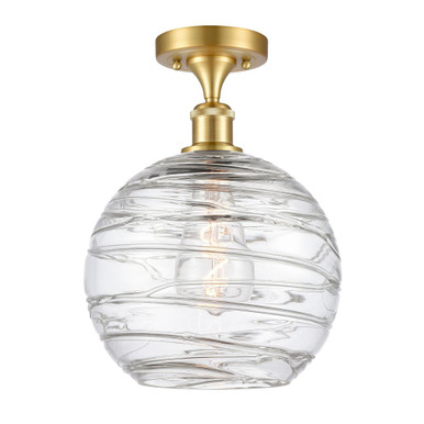 Athens Deco Swirl 1Light Semi Flush Mount 12.88 InchX10 Inch by Innovations - 516-1C-G1213-10