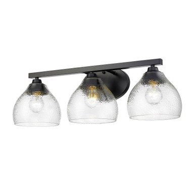 Ariella 3 Light Vanity Light by Golden - 1094-BA3 BLK-HCG