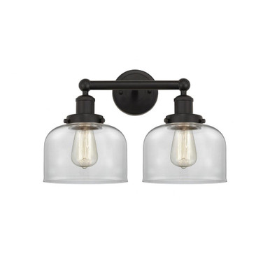 Bell 2 Light Steel Vanity Light 15.5 Inch Wide by Innovations - 616-2W-G7