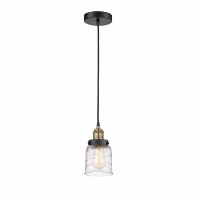 Bell 1 Light Mini Cord Hung Pendant 9.5 Inch Tall by Innovations - 616-1PH-G5