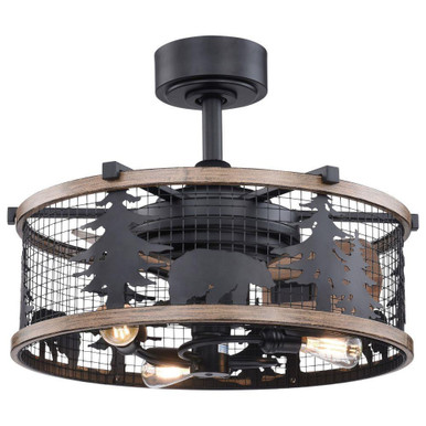 Kodiak 3 Light Ceiling Fan 17 Inches Tall and 21 Inch Wide by Vaxcel - F0068