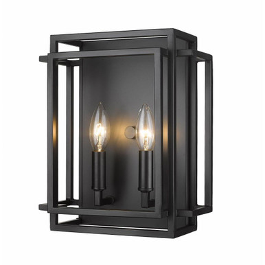Titania 2 Light Candle Style Wall Sconce by Z Lite - 454-2S-MB