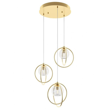Jamie 3 Light Large Pendant by AFX - JAMP12MBRND3