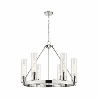 Boreas 6 Light 11 Inch Shade Chandelier 29 Inch Wide by Innovations - 617-6CR-G617-11