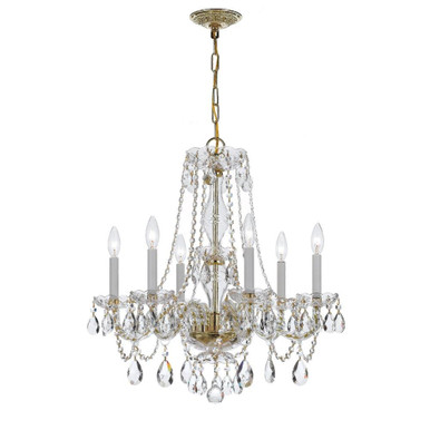 Traditional Crystal 6 Light Medium Chandelier by Crystorama - 5086