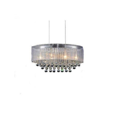 Radiant 6 Light Medium Chandelier by CWI - 5063P26C (Clear + W)